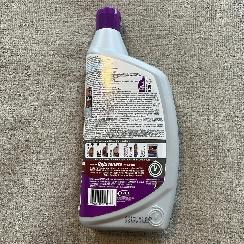Rejuvenate Shine Refresher Hardwood Polish Restorer Removes Scratches from Wood